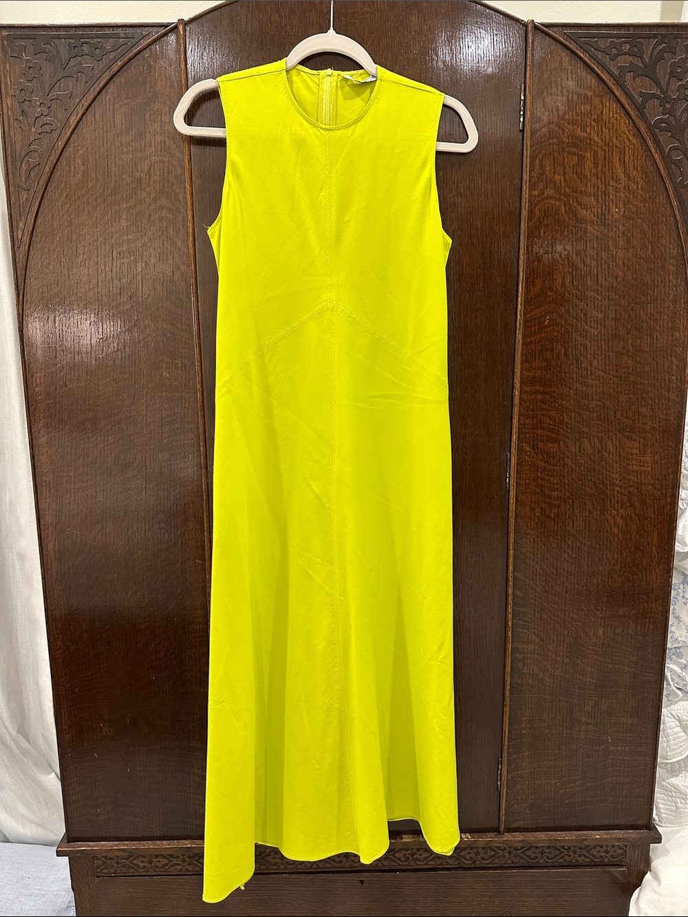 Zara Neon Yellow Sleeveless Maxi Dress